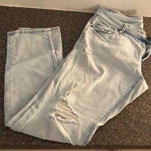 Loft distressed skinny jeans - light demin